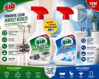 Sır Kitchen Spray 750ml + Bathroom Wizard Spray 750ml – Twin Pack