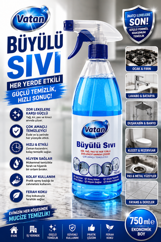 Vatan Büyülü Sıvı Extra Limescale & Rust Remover - 750ml