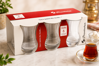 Paşabahçe Aida Turkish Tea Glasses – 6 Pack