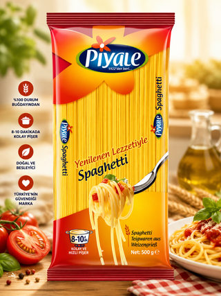 Piyale Spaghetti 500g (Spagetti Makarna)