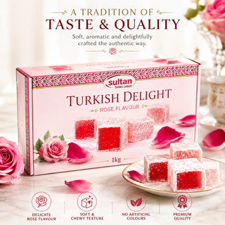 Sultan Turkish delight Rose Flavour 1kg