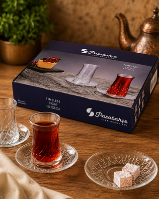 Paşabahçe Timeless Turkish Tea Set – 12 Pieces