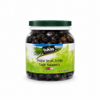Tukas natural oiled black olives M-S 1kg