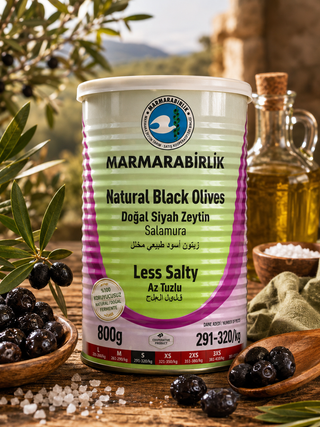 Marmarbirlik less salted Black olives (Az Tuzlu)