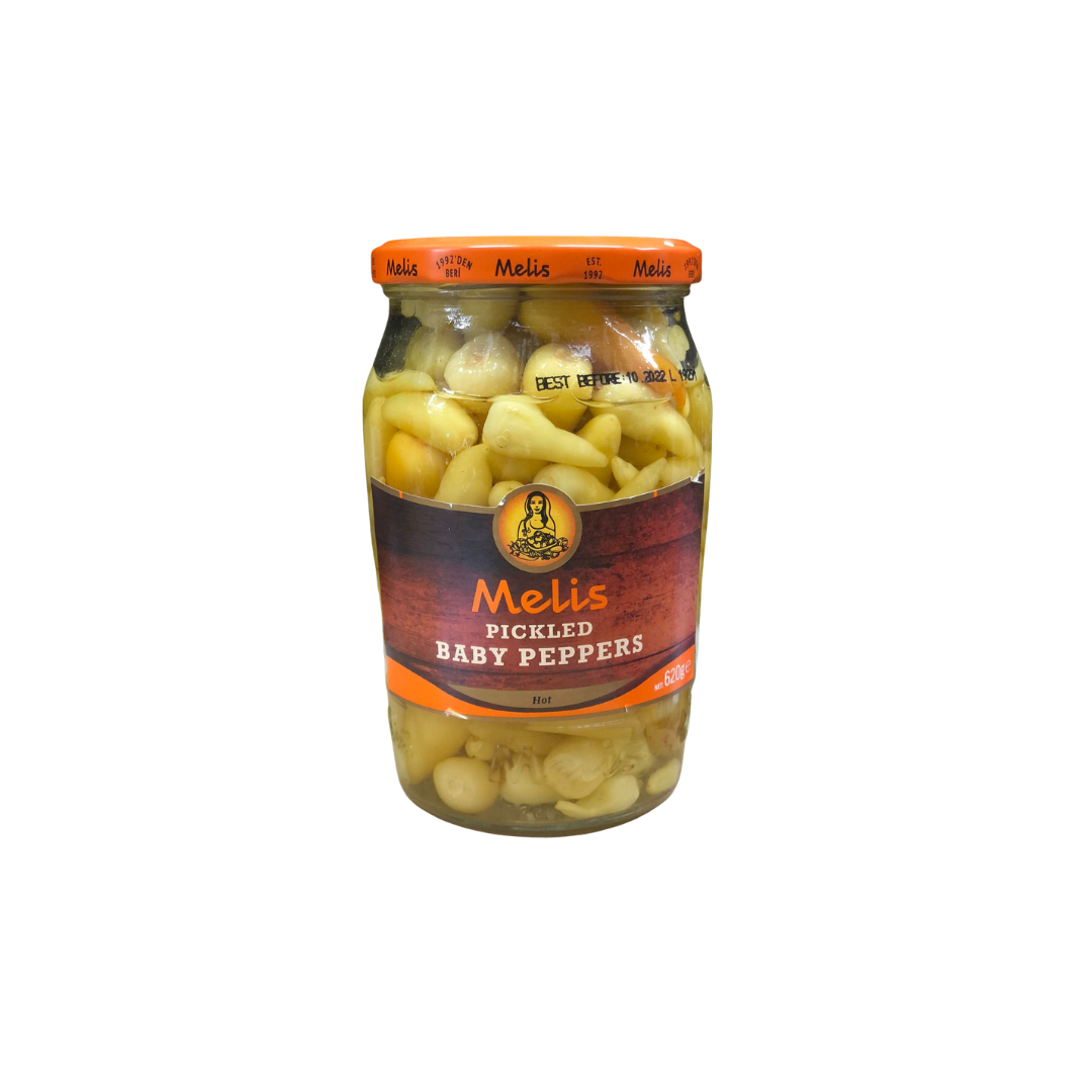 Melis Pickled Yellow Baby Hot Peppers 620g
