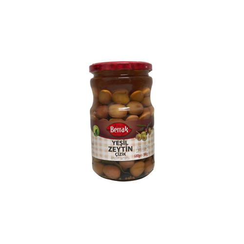 Berrak Green Scratched Olives 680g freeshipping - Arzum Market